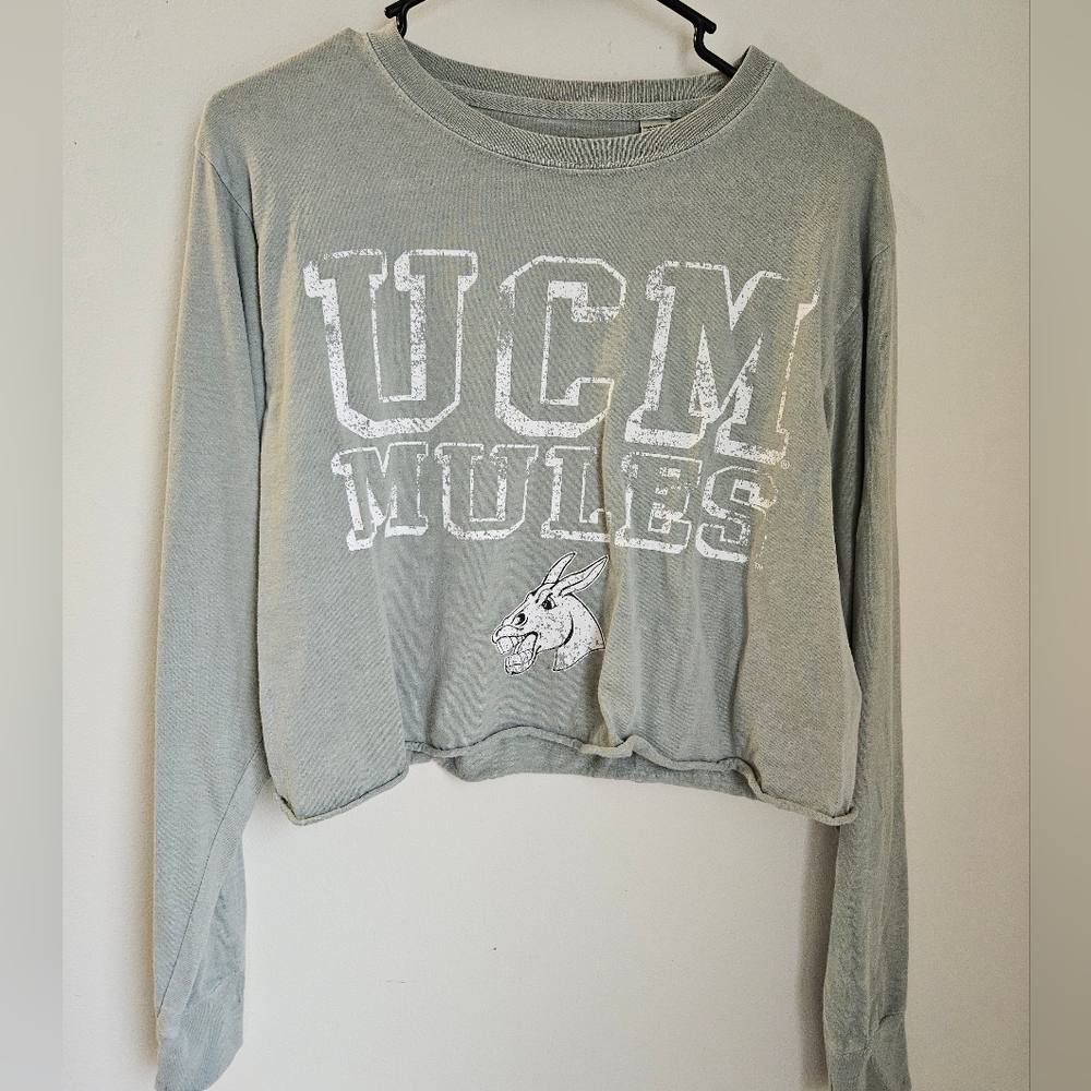 UCM Mules Long Sleeve Crop Top